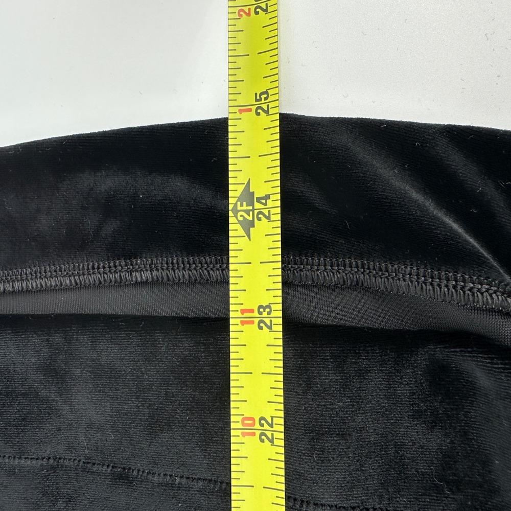 Spanx Plush Soft Velvet Half-Zip Pullover Very Black Sweatshirt Size Lg 20395R - Picture 9 of 9